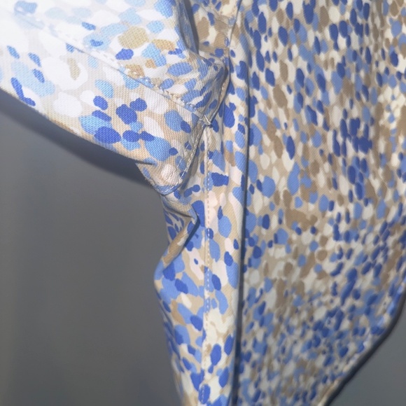 EUC J. McLaughlin Lexi Watercolor Dot Print Jeans Size 10 - Picture 2 of 6